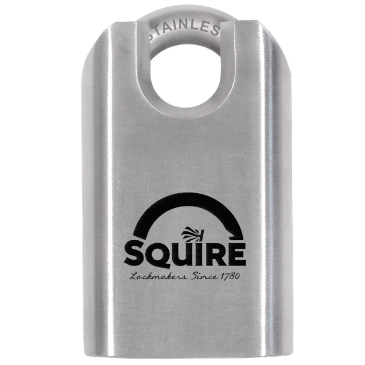 Squire Locks SQ-ST50CS Squire Stronghold ST50CS Stainless Steel Closed-Shackle Keyed Padlock High Security Rust Proof
