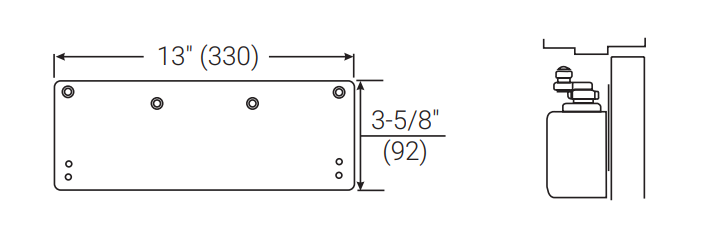 ACCENTRA (formerly Yale) 31 Drop Plate For 2700 Series Door Closer