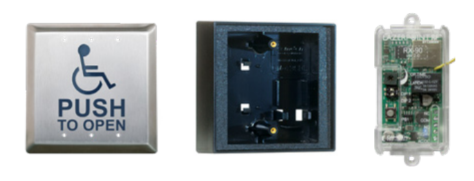 Camden Door Control CM-RFK4 Kinetic By Camden, 4-1/2" Square Push Plate Switch Kit