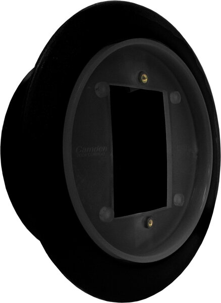 Camden Door Control CM-57CBL Round Mounting Box, Flush, Standard Depth, Black Polymer