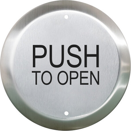 Camden Door Control CM-60 Series Round Push Plate Switch, 6"