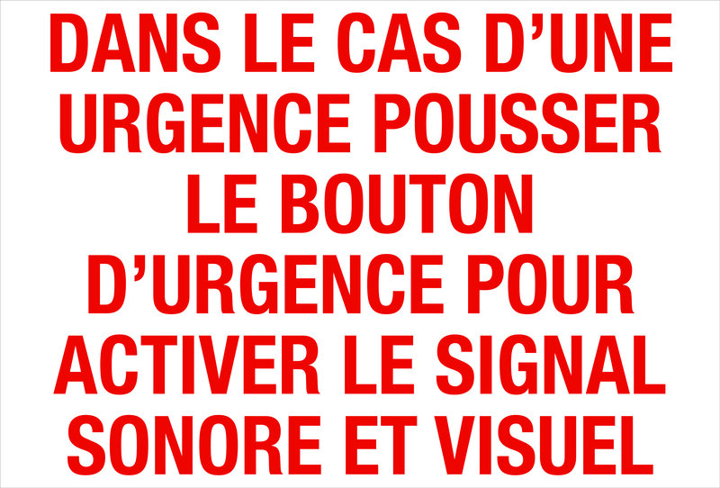 Camden Door Control CM-SE Emergency Call - Signage