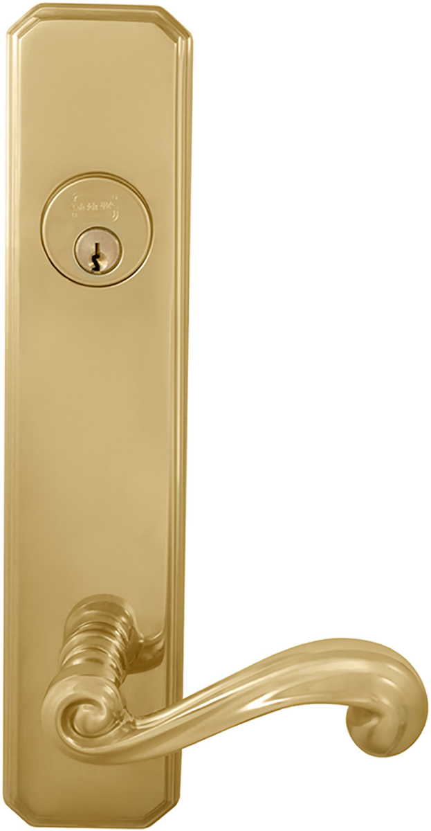 Omnia D11055 Exterior Traditional Deadbolt Entrance Lever Lockset - Solid Brass