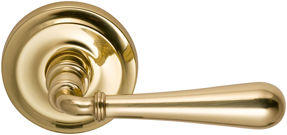 Omnia 918 Interior Traditional Lever Latchset - Solid Brass