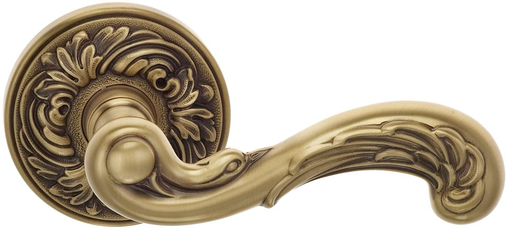 Omnia 251FL Interior Ornate Lever Latchset w/ Floral Rose