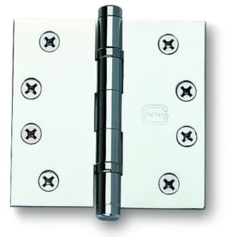 Omnia 985BB/4BTN 4" x 4" Ball Bearing, Button Tip Hinge