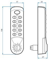 Lockey EC780 Standard Digital Electronic Cabinet Lock