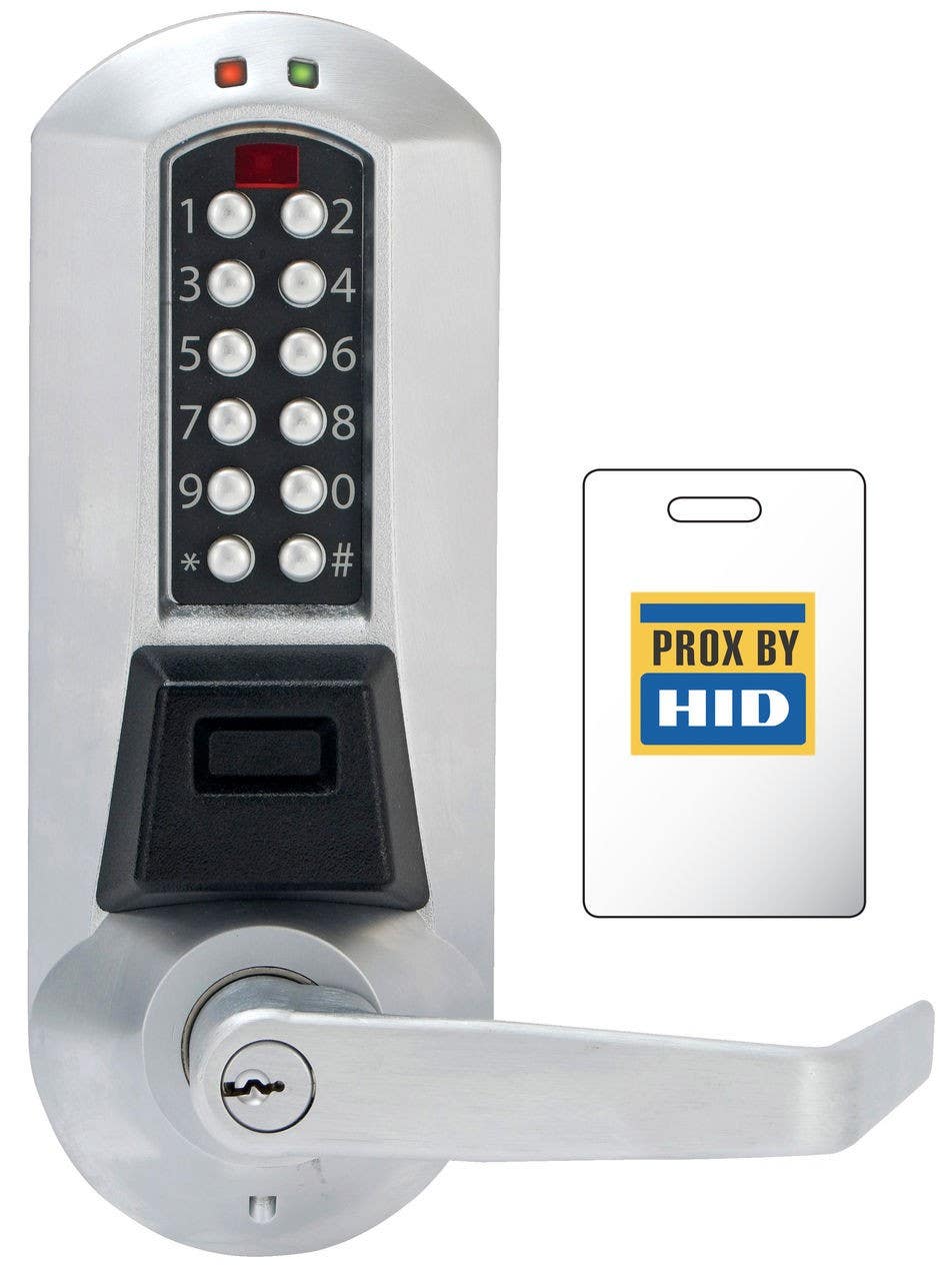 KABA E-Plex E5700 Series Heavy Duty Grade 1 Electronic Pushbutton PIN/HID Prox Cipher Door Lock w/ Lever