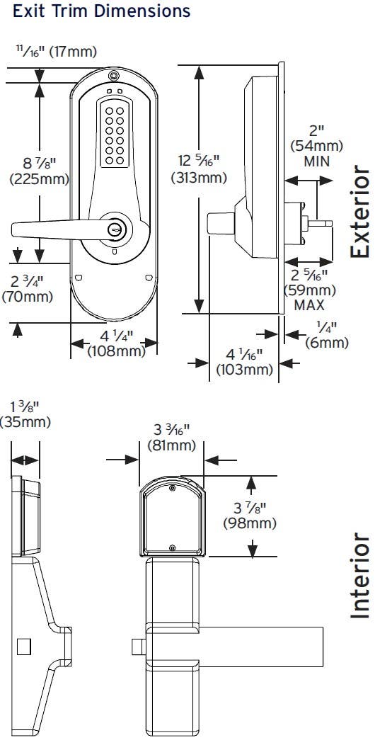 KABA E-Plex E5000 Series Grade 1 Electronic Pushbutton Cipher Lock