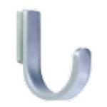 Ives 558B Orbit 1" J Curve with Bumper Single Coat Hook-Surface Mount