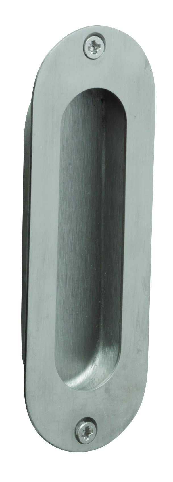 Ives 919 Decorative Oval Flush Pull - Satin chrome