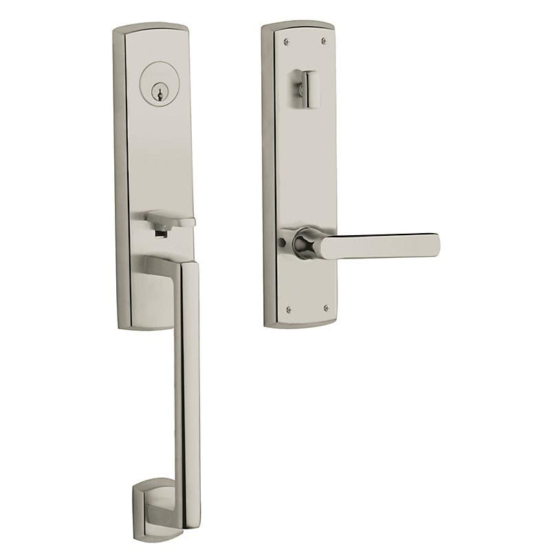 Baldwin Estate Hardware Series 85387 Soho 3/4 Escutcheon Handleset Emergency Egress w/ 5485V Door Lever