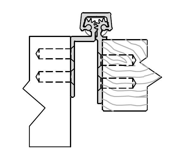 ABH A130HD Aluminum Continuous Geared Fully Concealed Safety Hinge 1/16" Inset
