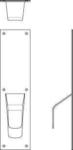 Rockwood VRP30 Vandal Resistent Pull, High Strength Steel