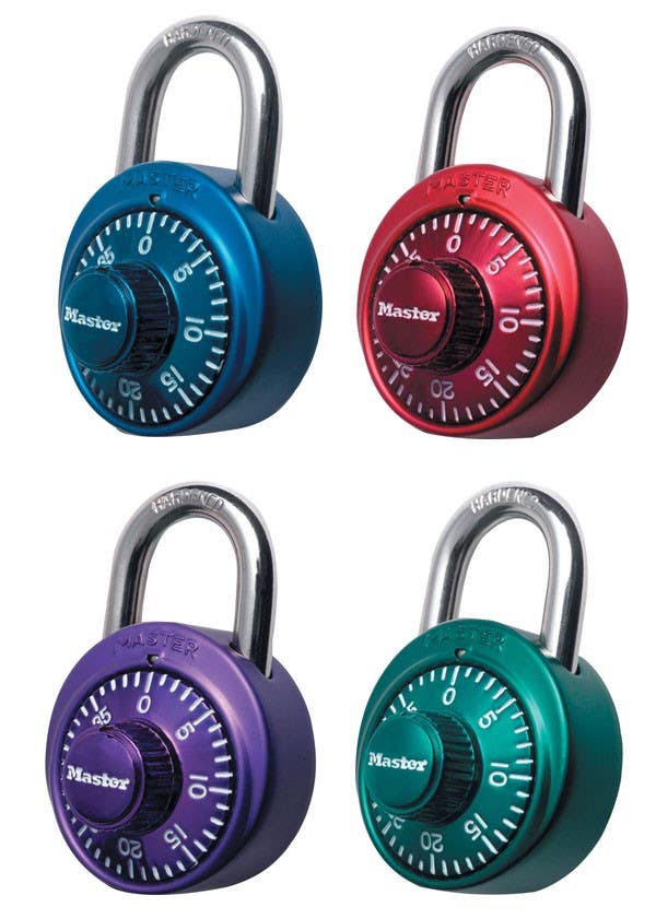 Master Lock 1530DCM Anodized Combination Padlock (Assorted Colors)