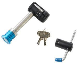 Master Lock 1481DAT 5/8in (16mm) Stainless Steel Receiver Lock w/ Adjustable Coupler Latch Lock