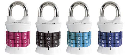 Master Lock 1535DWD Password Set-Your-Own Combination Padlock - White Body