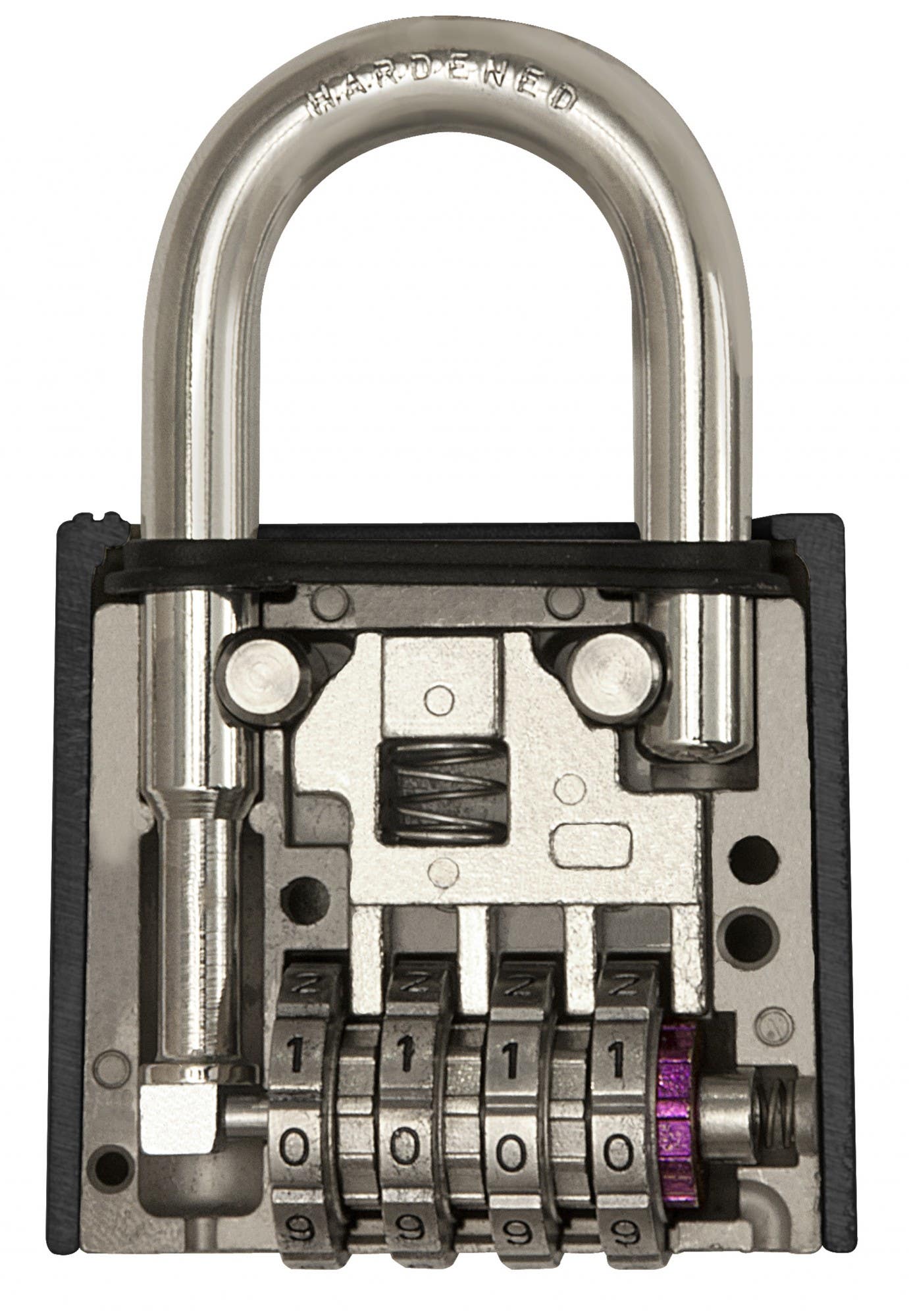 Master Lock 878 Resettable Comination Padlock - Black Zinc-1" Hardened Steel
