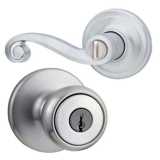 Kwikset 400LL US26 240-475 Right Handed Rcal RCS Lido Entry in Polished Chrome