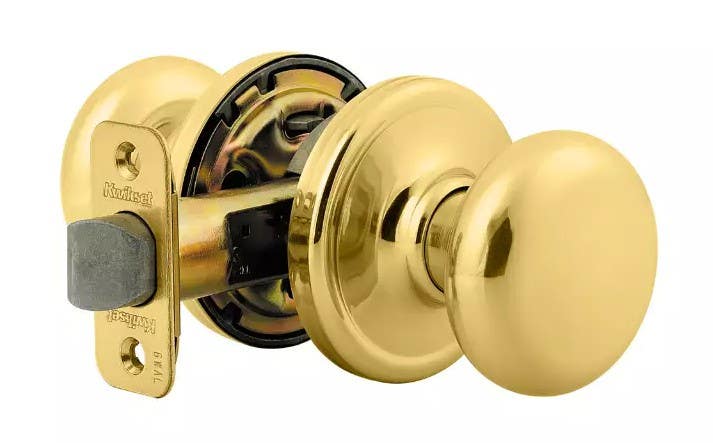 Kwikset 720H L03 280-412 Hancock Passage Door Knob in Lifetime Brass