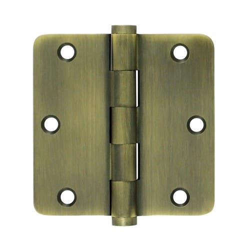 Deltana DSB35R4 3-1/2" x 3-1/2" x 1/4" Radius Corner Hinge, Pair