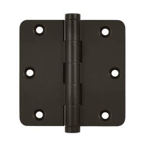 Deltana DSB35R4-R 3-1/2" x 3-1/2" x 1/4" Radius Hinge, Residential, Pair