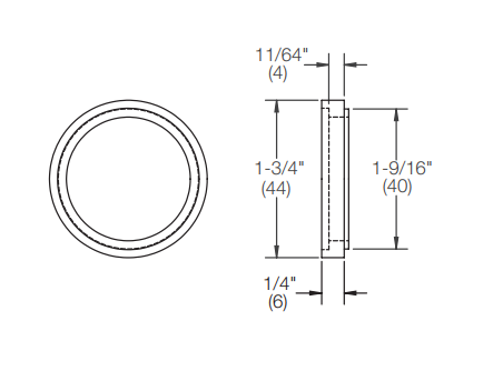 ACCENTRA (formerly Yale) 176 Cylinder collar