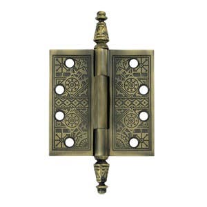 Deltana DSBP44 4" x 4" Square Ornate Hinge, Pair
