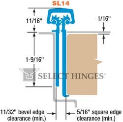Select SL14 Concealed Geared Continuous Hinge