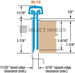 Select SL18 Concealed Geared Continuous Hinge