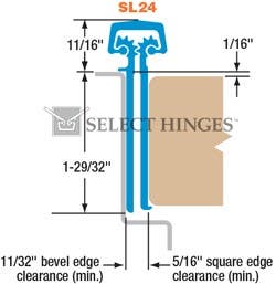 Select SL24 Concealed Geared Continuous Hinge