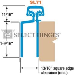 Select SL71 Concealed Safety Geared Continuous Hinge, Heavy Duty