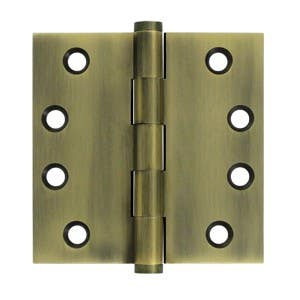 Deltana DSB45 4-1/2" Square Door Hinge – Heavy Duty Hardware, Pair