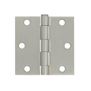Deltana S33-R 3" x 3" Square Hinge, Steel, Pair