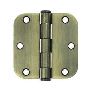 Deltana S35R5HD 3-1/2" x 3-1/2" x 5/8" Radius Hinge, HD, Steel, Pair