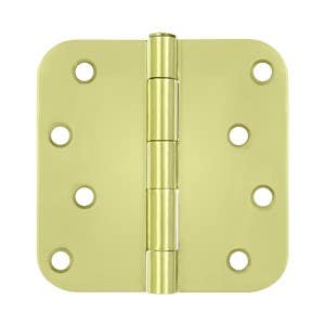 Deltana S44R5 4" x 4" x 5/8" Radius Hinge, Steel, Pair