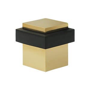 Deltana UFBS138 Square Universal Floor Bumper 1-3/8", Solid Brass