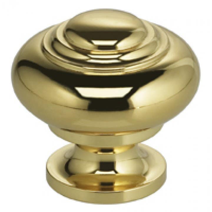 Omnia 9102/30 Classic Cabinet Knob - Solid Brass