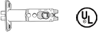 Cal-Royal ULLGEN-1 UL-Listed Adjustable Dead Latch W/ Round Corner Faceplate
