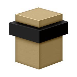 Deltana UFBS25U Square Universal Floor Bumper 2-1/2", Solid Brass