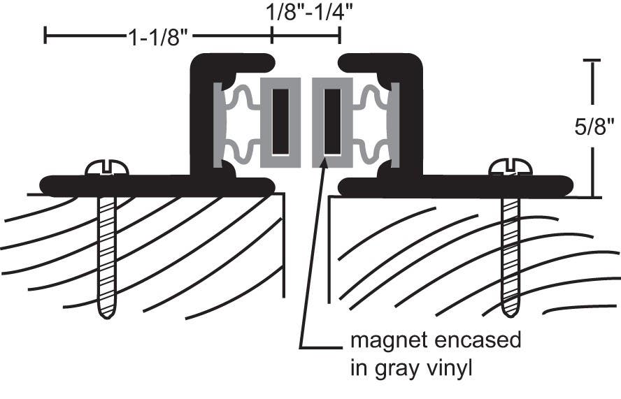 NGP 149M Magnetic Astragal Door Frame Weatherstrip
