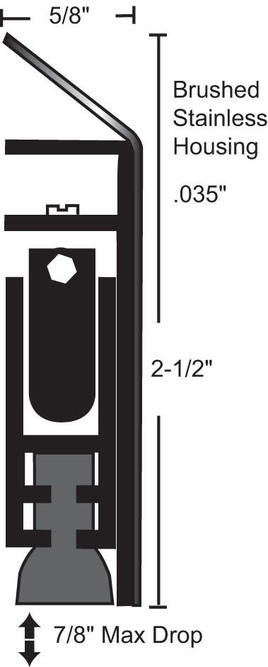 NGP 229NSS Stainless Steel Automatic Door Bottom