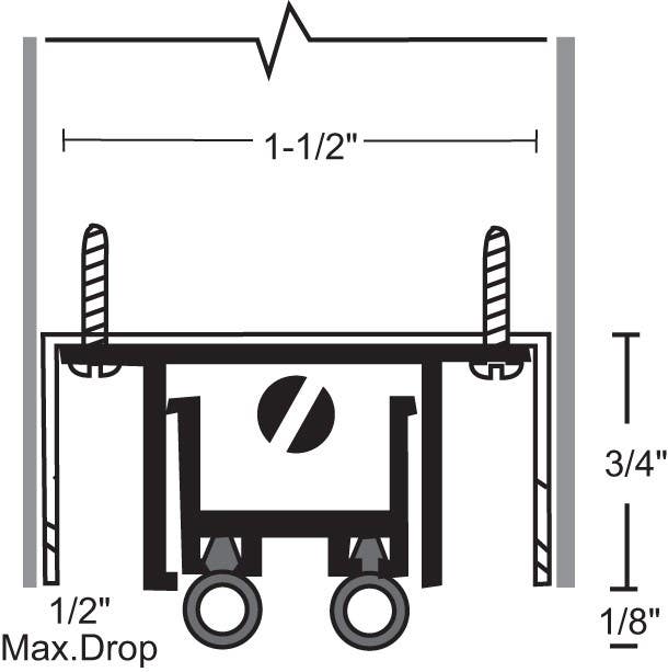 NGP 320S Aluminum  Automatic Door Bottom with Silicone Seal