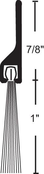 NGP 601 Aluminum Brush Seals Door Sweep
