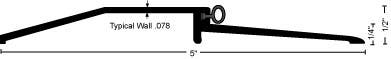 NGP 950V ADA Compliant Aluminum Bumper Threshold