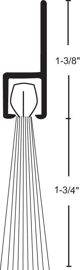 NGP G610 Nylon Brush Perimeter Seal or Door Sweep