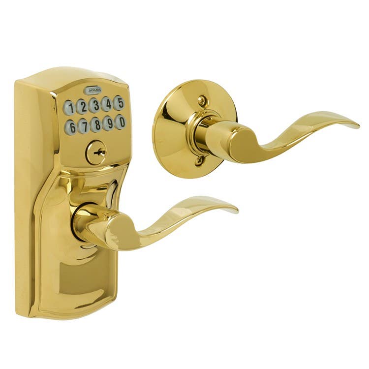 Schlage FE575 CAM ACC Camelot Keypad Entry w/ Auto-Lock & Accent Lever