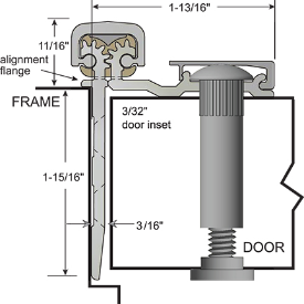 NGP HD5400 Half Surface Continuous Geared Hinge