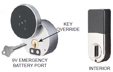 Cal-Royal DB9000 Series Grade 2 Touchscreen Electronic Deadbolt, Compatible with Apple and Android Phones