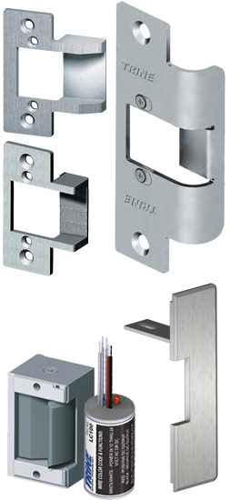Trine 323478LC-32D Axion 3000 Series Faceplace & Electric Strike Kit for Cylindrical Locks